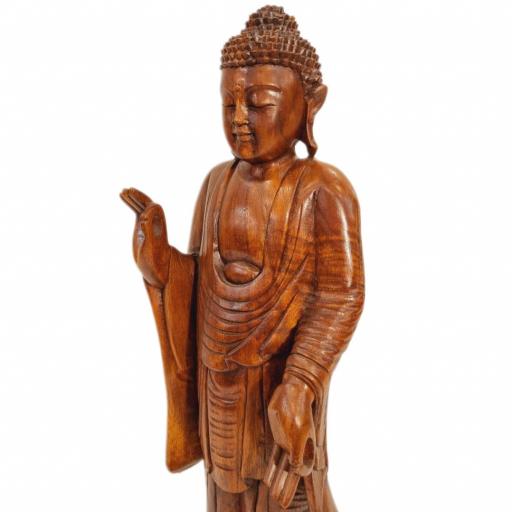 Buda de pie de madera "Abhaya Mudra" [2]