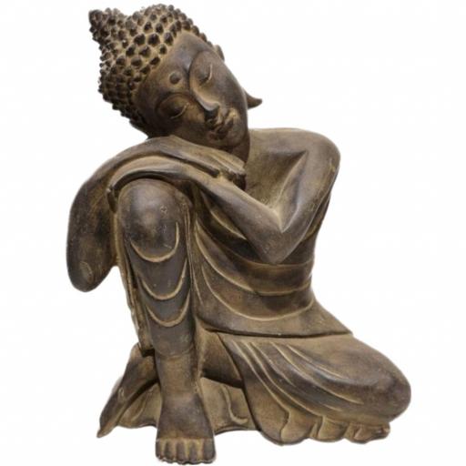 Buda reclinado de resina