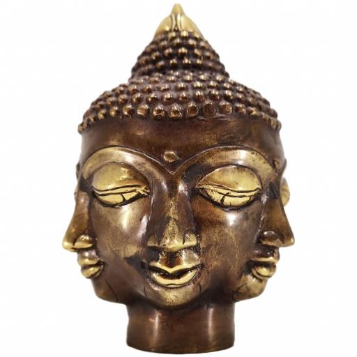 Cabeza de Buda con 6 caras | Cabeza de Buda de bronce