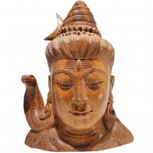 Shiva de madera | Cabeza de Shiva