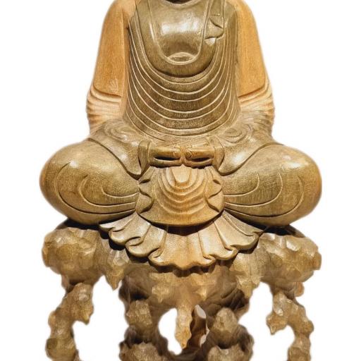 Buda de madera "Dhyana Mudra" [1]