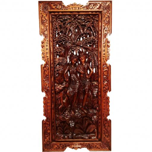Plafón de Ramayana tallado en madera [0]