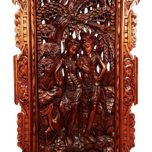 Plafón de Ramayana tallado en madera [1]
