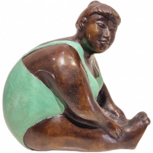 Figura mujer Yoga de bronce [4]