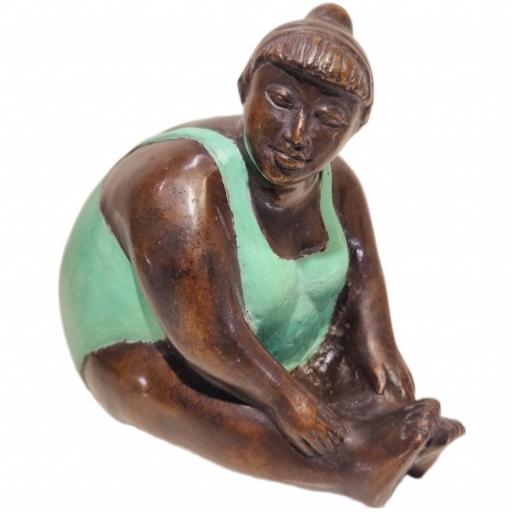 Figura mujer Yoga de bronce [1]