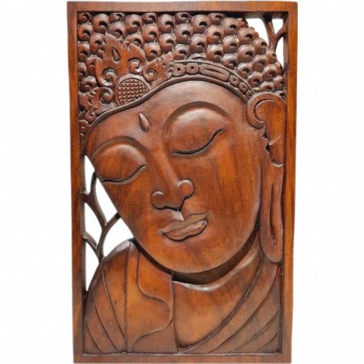 Plafón de Buda tallado en madera