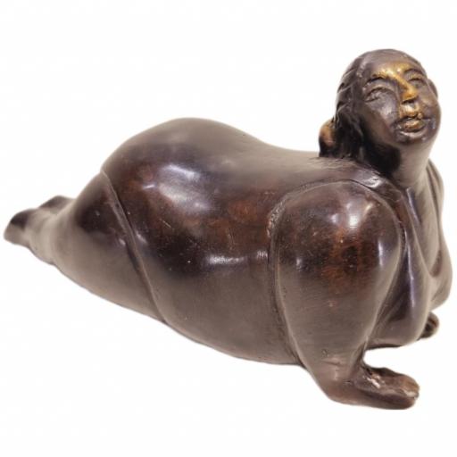 Figura mujer Yoga de bronce [2]
