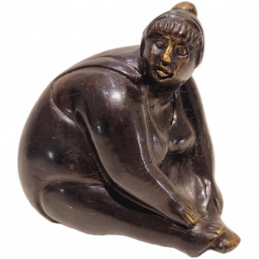 Figura mujer Yoga de bronce [3]