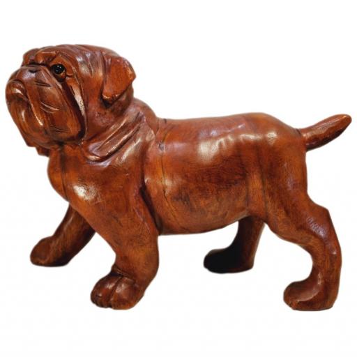 Perro de madera | Bulldog de madera