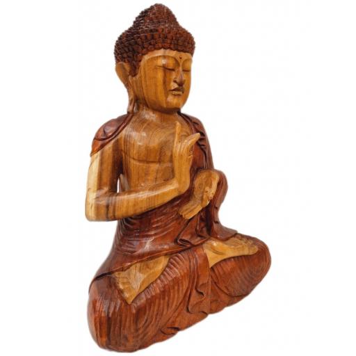 Buda de madera "Dharmachakra Mudra" [1]