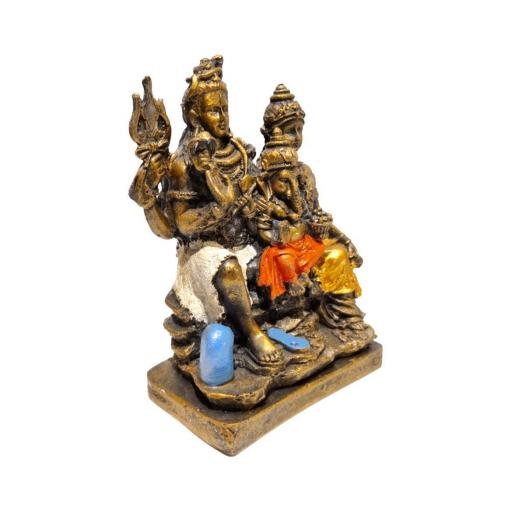 Shiva, Parvati y Ganesh de resina - Trimurti [1]