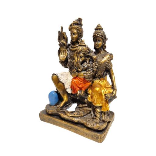Shiva, Parvati y Ganesh de resina - Trimurti [2]