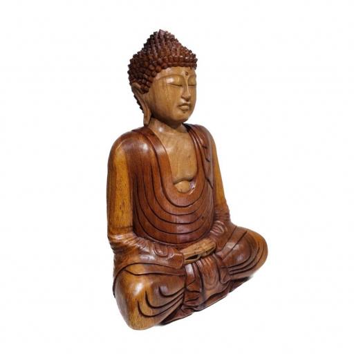 Buda de madera "Dhyana Mudra" [1]