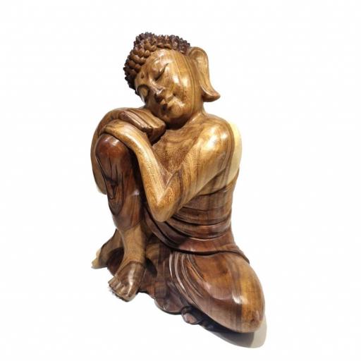 Buda reclinado de madera [4]