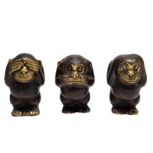 3 Monos Sabios de bronce | Ver, Oír y Callar | Three Wise Monkey [0]