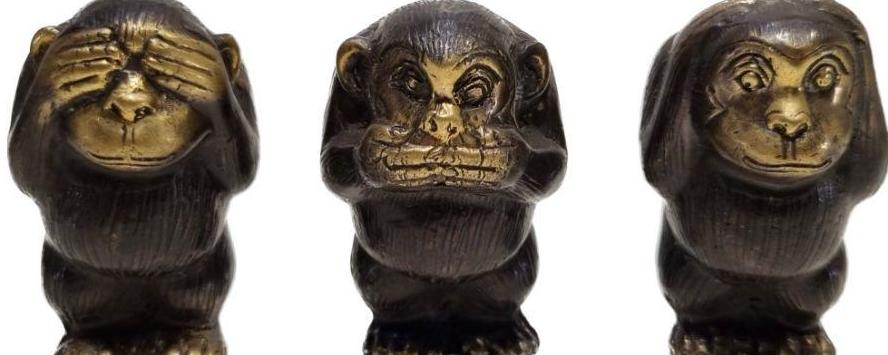 3 Monos Sabios de BRONCE