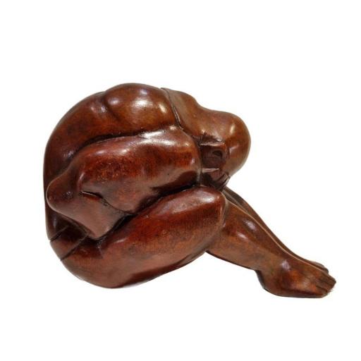 Figura de Yogi de madera