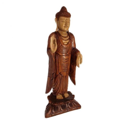 Buda de pie de madera "Abhaya Mudra" [2]