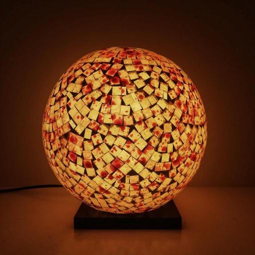 Lámpara Bola de Mosaico Rojo/Amarillo [1]