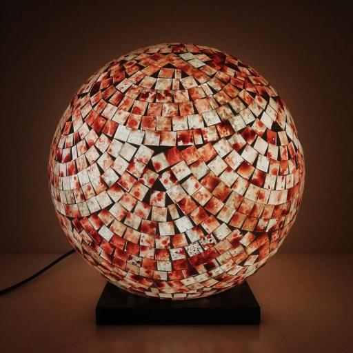 Lámpara Bola de Mosaico Marrón [1]