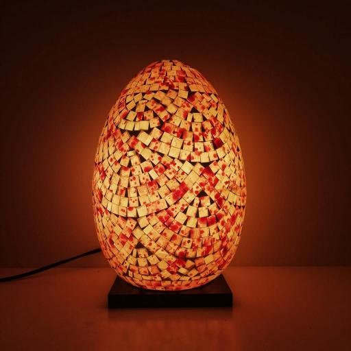 Lámpara Huevo de Mosaico Rojo/Amarillo [1]