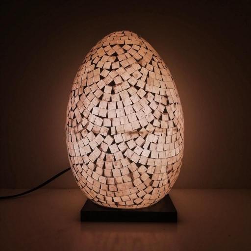 Lámpara Huevo de Mosaico Blanca [1]