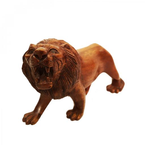 León de madera - 20 cm