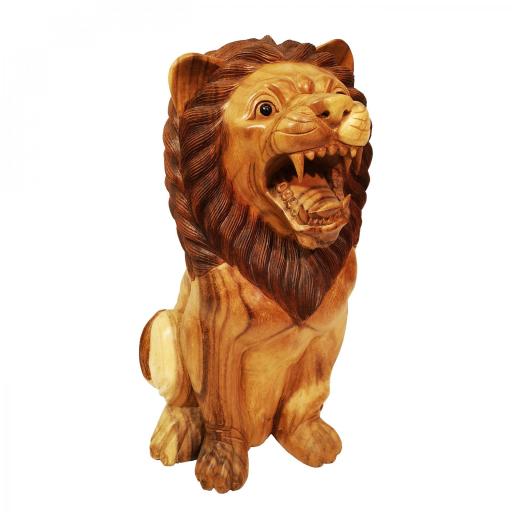 León de madera - 50 cm