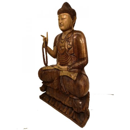 Buda de madera "Abhaya Mudra" [1]