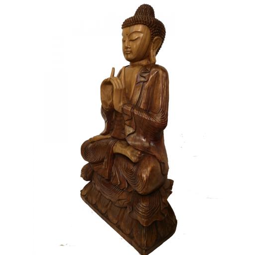 Buda de madera "Uttarabodhi mudra" [2]