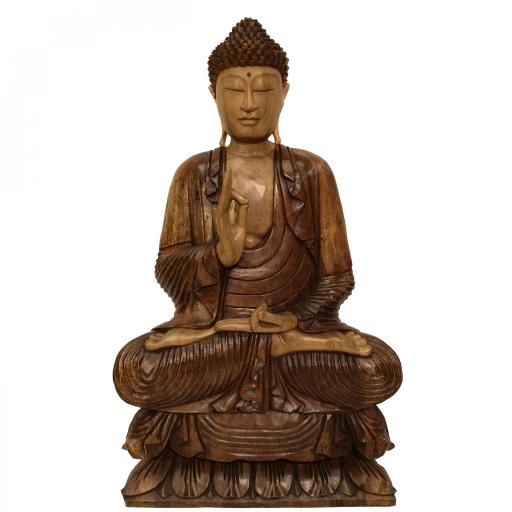 Buda de madera "Vitarka Mudra" [0]