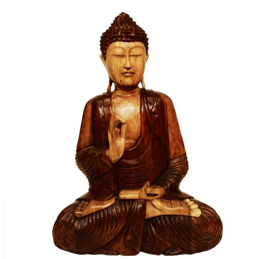 Buda de madera "Vitarka Mudra" [0]