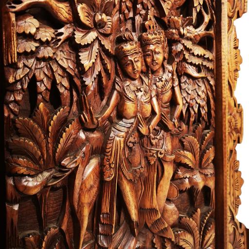 Plafón de Ramayana tallado en madera [2]