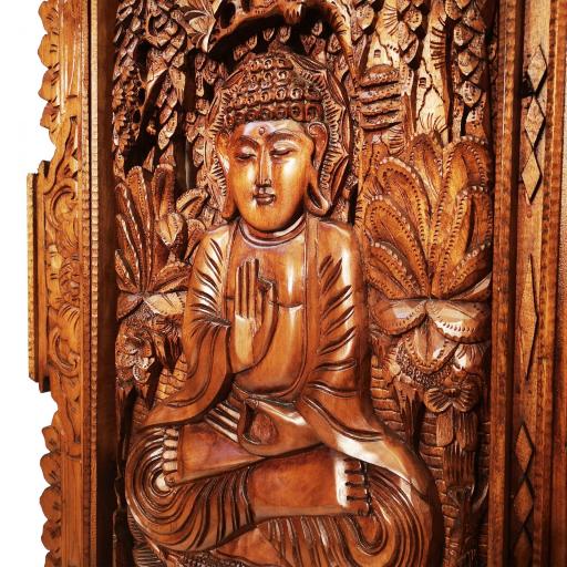 Plafón de Buda tallado en madera [3]