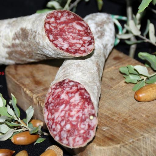 SALCHICHÓN CULAR EXTRA DE BELLOTA IBÉRICO al Ajo Negro [1]