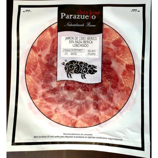 JAMÓN DE CEBO IBÉRICO 50% RAZA IBÉRICA LONCHEADO [0]