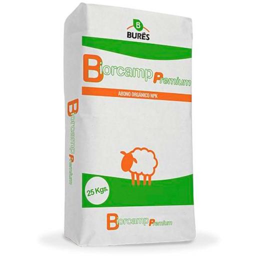 Abono orgánico ecológico Biorcamp Premium 25 Kg