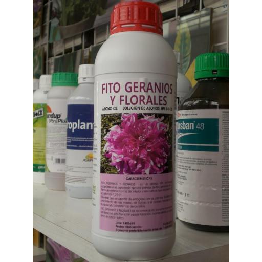 Abono líquido para geranios y plantas de flor