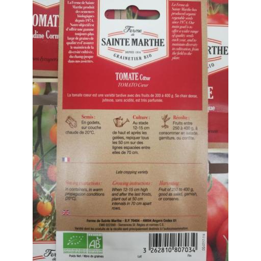 Semillas Ecológicas de Tomate Coeur [3]