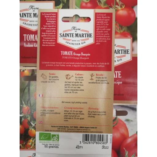 Semillas de tomate ecológico Orange Bourgoin [3]
