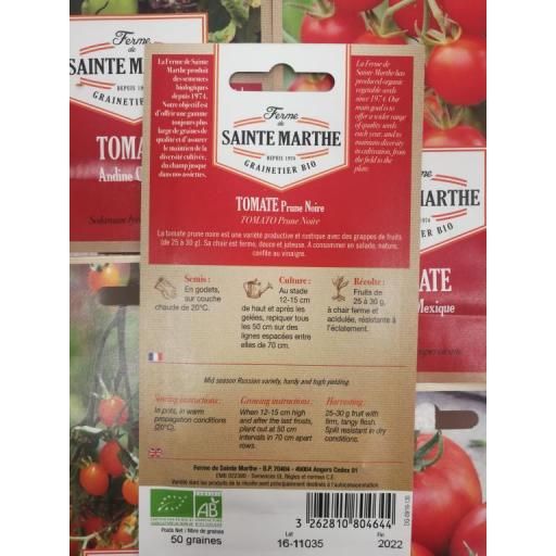 Semillas de Tomate Prune Noire Ecológico [3]