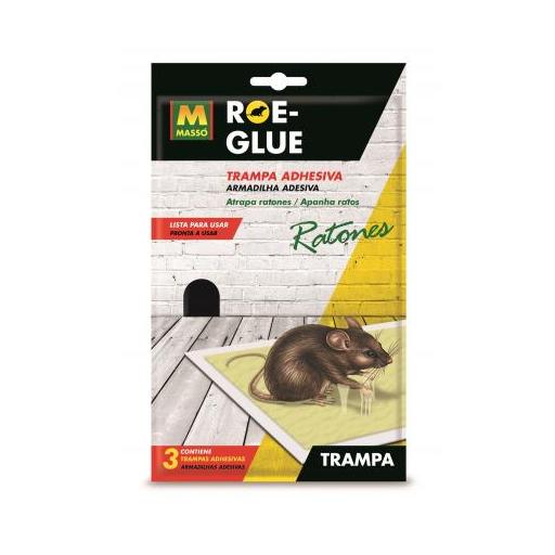 Trampa para ratones adhesiva Roe-Glue Masso 3 Und.