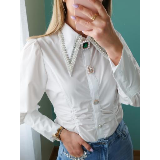 Blusa cintada pedras jóia [0]