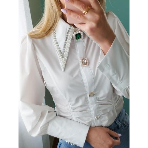 Blusa cintada pedras jóia [2]