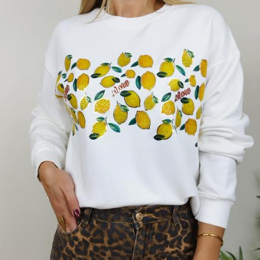 Sweatshirt White Lemon [0]