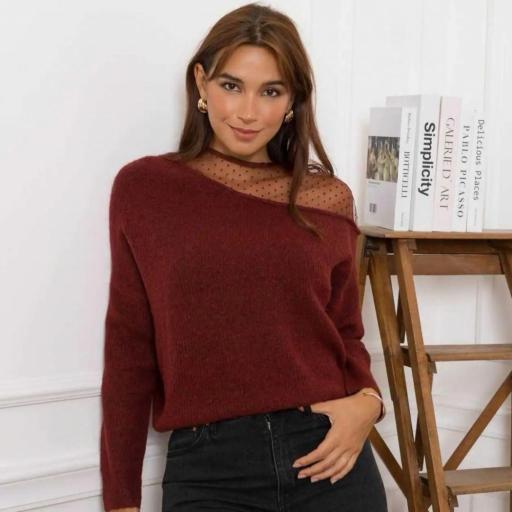 Camisola bordeaux tule [1]