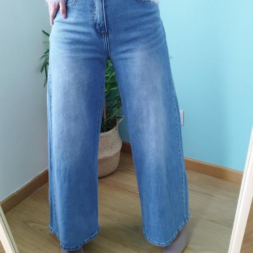 Jeans cintura súbida Wide Leg