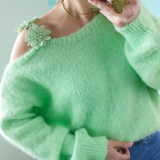 Camisola Verde Flor