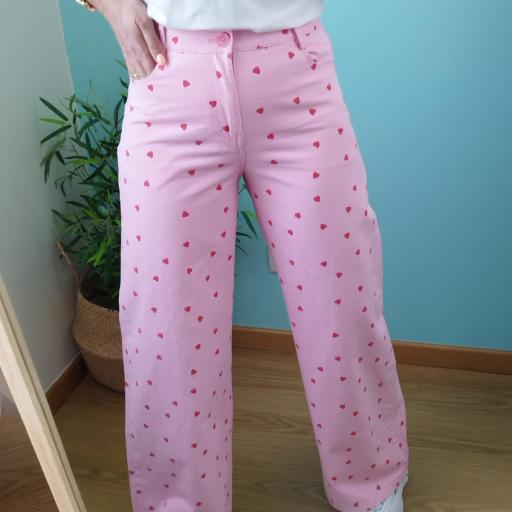 Jeans Rosa corações [1]