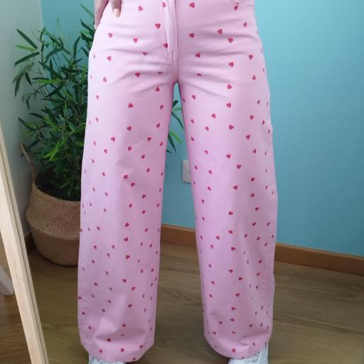 Jeans Rosa corações [3]